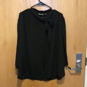 Sheer Top with bow front